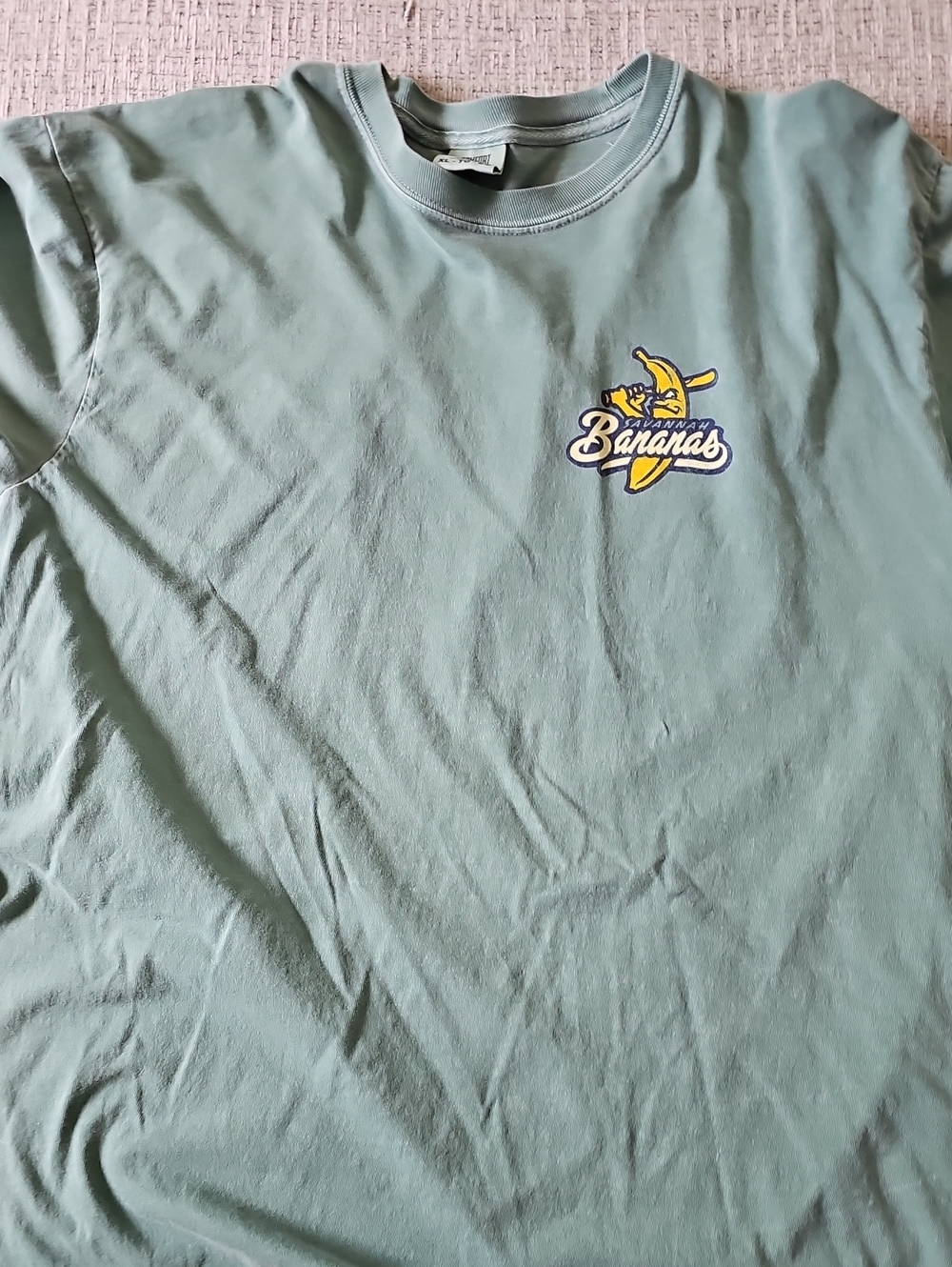 Comfort Colors Sage Green Small Logo Long Sleeve Tee